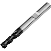 6mm Diameter End Mill 4 Flute HSS High Speed Steel 8% Cobalt TiAlN Coated