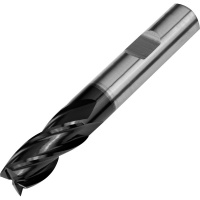 12mm Diameter End Mill 4 Flute HSS High Speed Steel 8% Cobalt TiAlN Coated