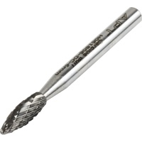 Carbide Burr 3mm Diameter 13mm Head Length Double Cut Flame-1