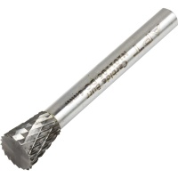 Carbide Burr 10mm Diameter 11mm Head Length Double Cut Inverted Cone