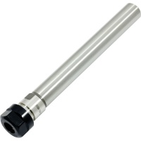 Straight Shank Collet Chuck with Hexagon Nut for ER16 Collets 20mm Dia Shank 150mm Shank Length