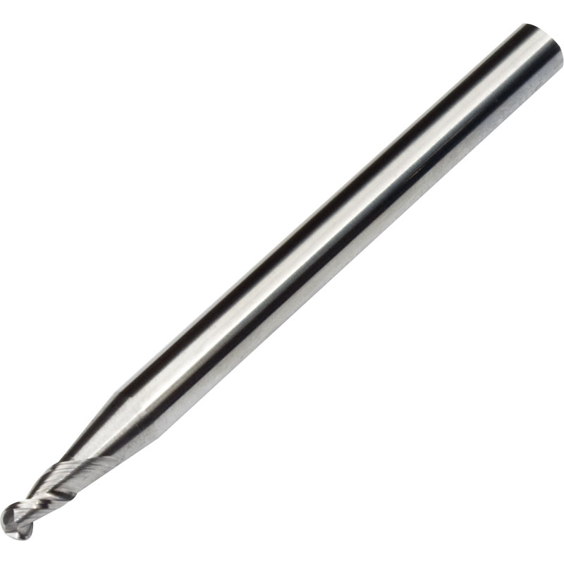 2mm Diameter Ball Nose End Mill for Aluminium 2 Flute Uncoated Carbide