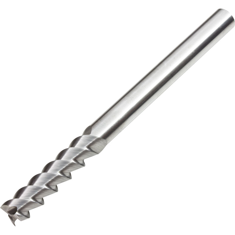 End Mill for Aluminium 10mm Diameter 3 Flute 150mm Long Uncoated Micro