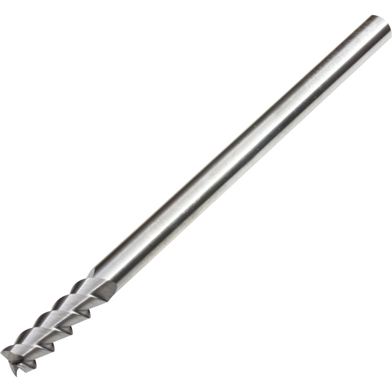 End Mill for Aluminium 8mm Diameter 3 Flute 100mm Long Uncoated Micro