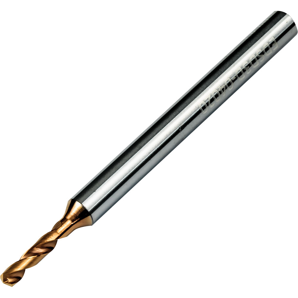 EDSD3D04024 2.4mm Diameter Carbide Drill 4mm Shank 10mm Flute Length
