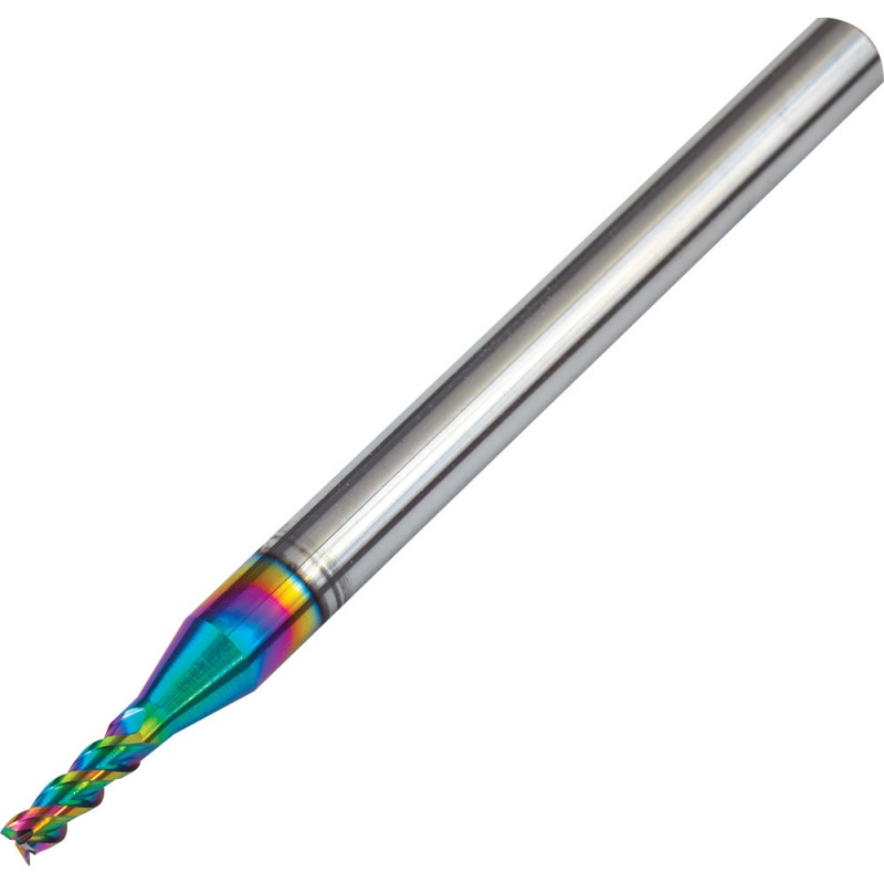 Findmall 1/4 Inch Helix Carbide End Mill 3 Flute 5/8 Inch Length Of Cut Fit For Aluminum Cut Non Ferrous Metal Upcut Cnc Spiral Router Bit