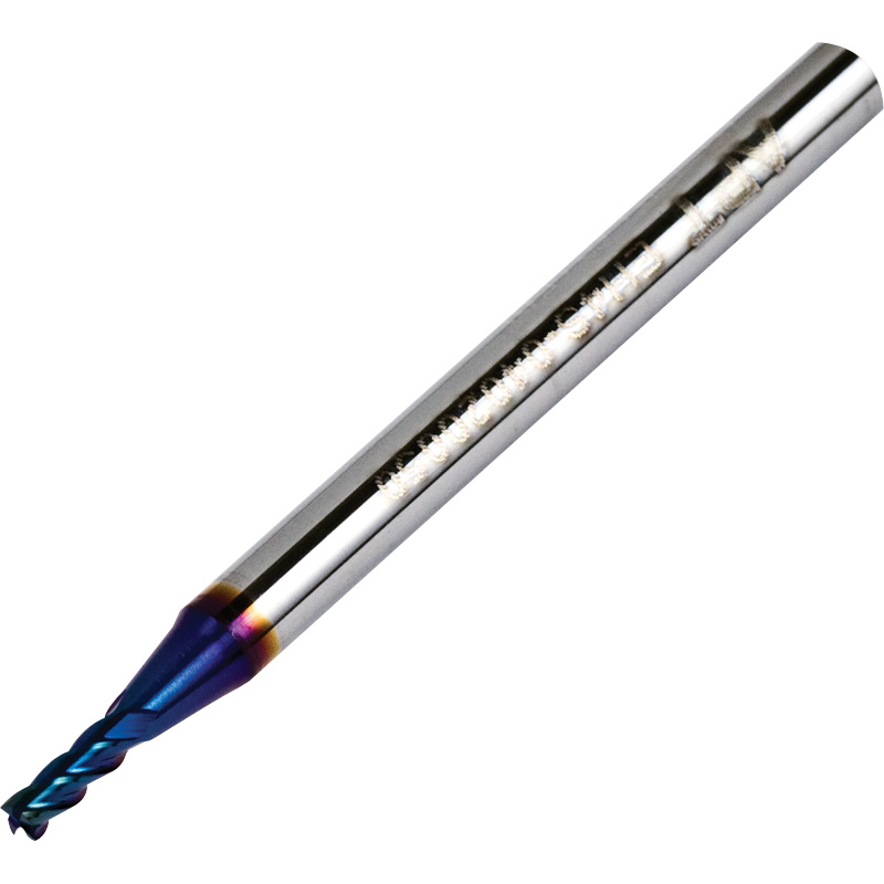 Carbide End Mill for Hardened Steel 3mm Diameter 4 Flute FNaNo Coated 65HRC Associated