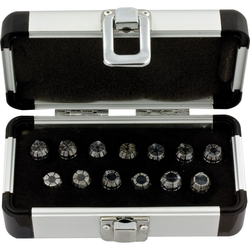 ER11 13 Piece Collet Set 17mm 0.005mm Runout Associated Production Tools