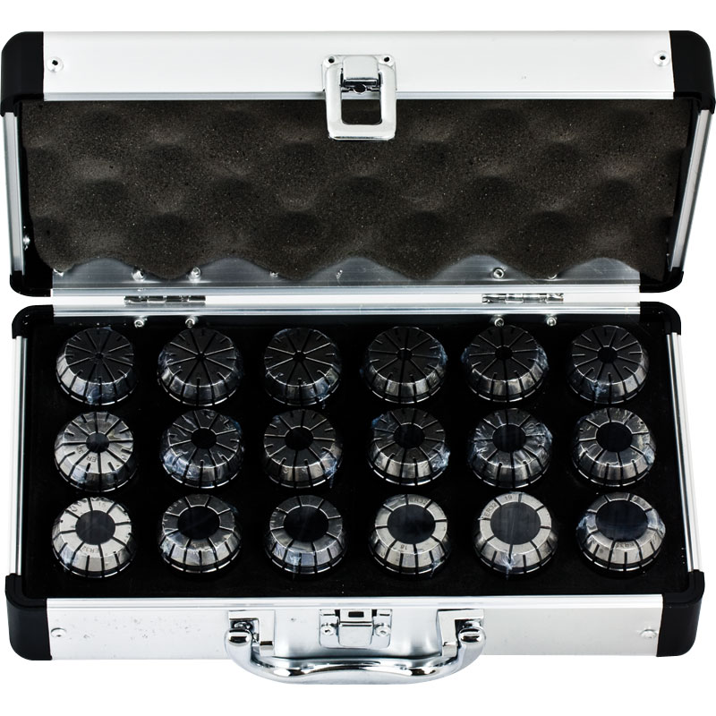 ER32 18 Piece Collet Set 320mm 0.008mm Runout Associated Production Tools
