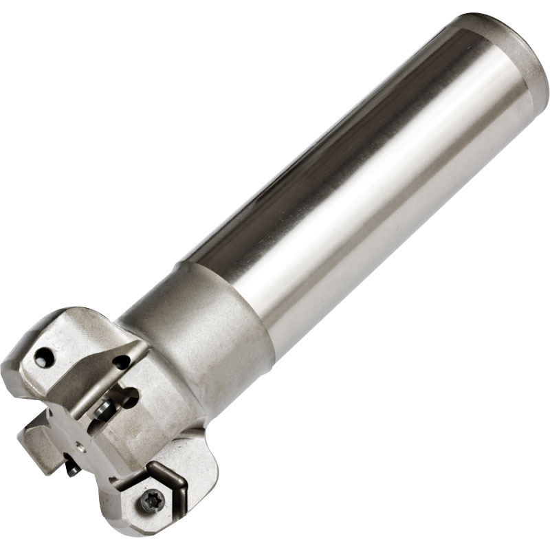 High Feed End Mill for HNKU Inserts 40mm diameter 150mm long 4 teeth