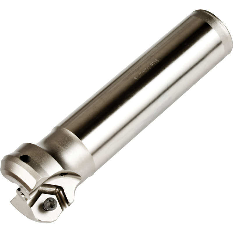 End Mill for HNKU Inserts 25mm diameter 120mm long 2 teeth 25mm plain shank Associated