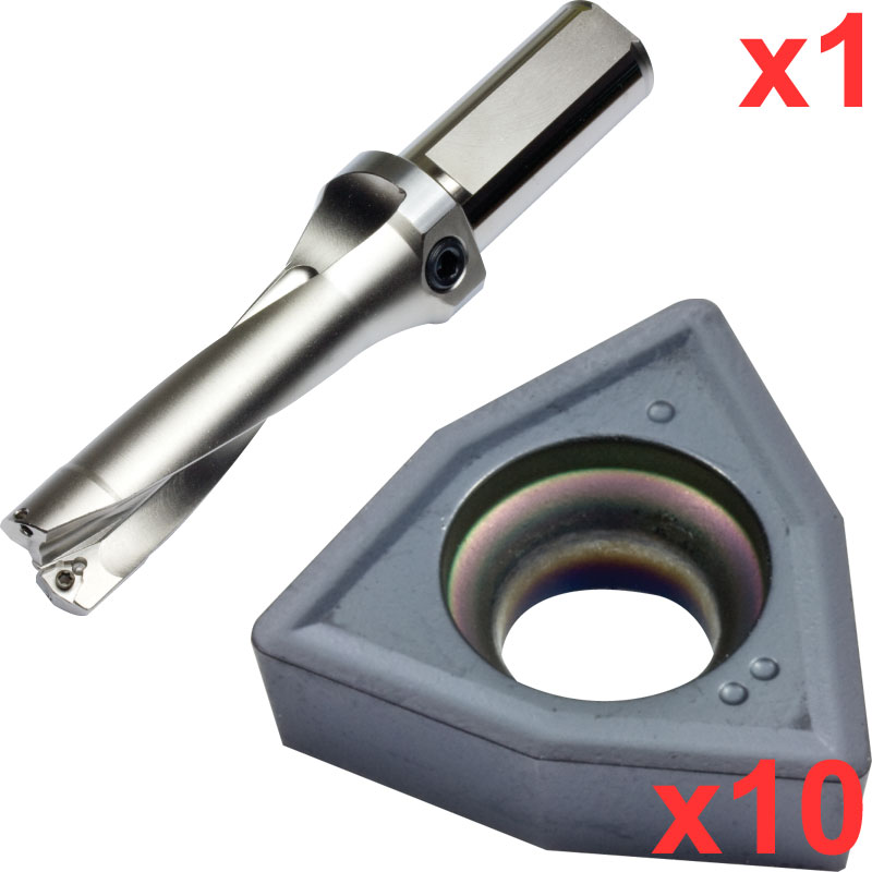 KLOT 10pcs SPMG07T308 090408 110408 140512 Turning Inserts for Indexable U Drill
