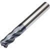 Corner Radius End Mill for General Use 5mm Diameter 0.5mm Rad 4 Flute AlTiN Coated Carbide 45HRC