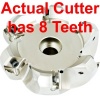 A-SOKU15-125-R08 Milling Cutter for SOKU 1505 Inserts 125mm diameter 8 Teeth