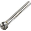 Carbide Burr 12mm Diameter 10mm Head Length Single Cut Ball Nose