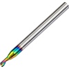 2mm Diameter 1 Flute Carbide End Mill for Plasics Acrylic PVC 12mm Flute Length DLC Coated