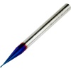 Long Neck Ball Nose End Mill 0.5mm Dia 2mm Neck Length 50mm Long 68HRC