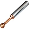 ELP2F-06050050R2.5 5mm Diameter 2.5mm Radius Lollipop Cutter 2 Flute Front and Back Profile End Mill 50mm Long 55HRC
