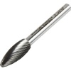 Carbide Burr 10mm Diameter 25mm Head Length Single Cut Flame