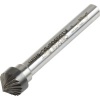 Carbide Burr 12mm Diameter 6mm Head Length Single Cut 90 Countersink