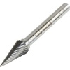 Carbide Burr 10mm Diameter 20mm Head Length Single Cut Cone