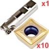 90° End Milling Set 25mm Diameter 88mm Long 25mm Weldon Shank with 10 General Purpose SDKT 09T308 Inserts